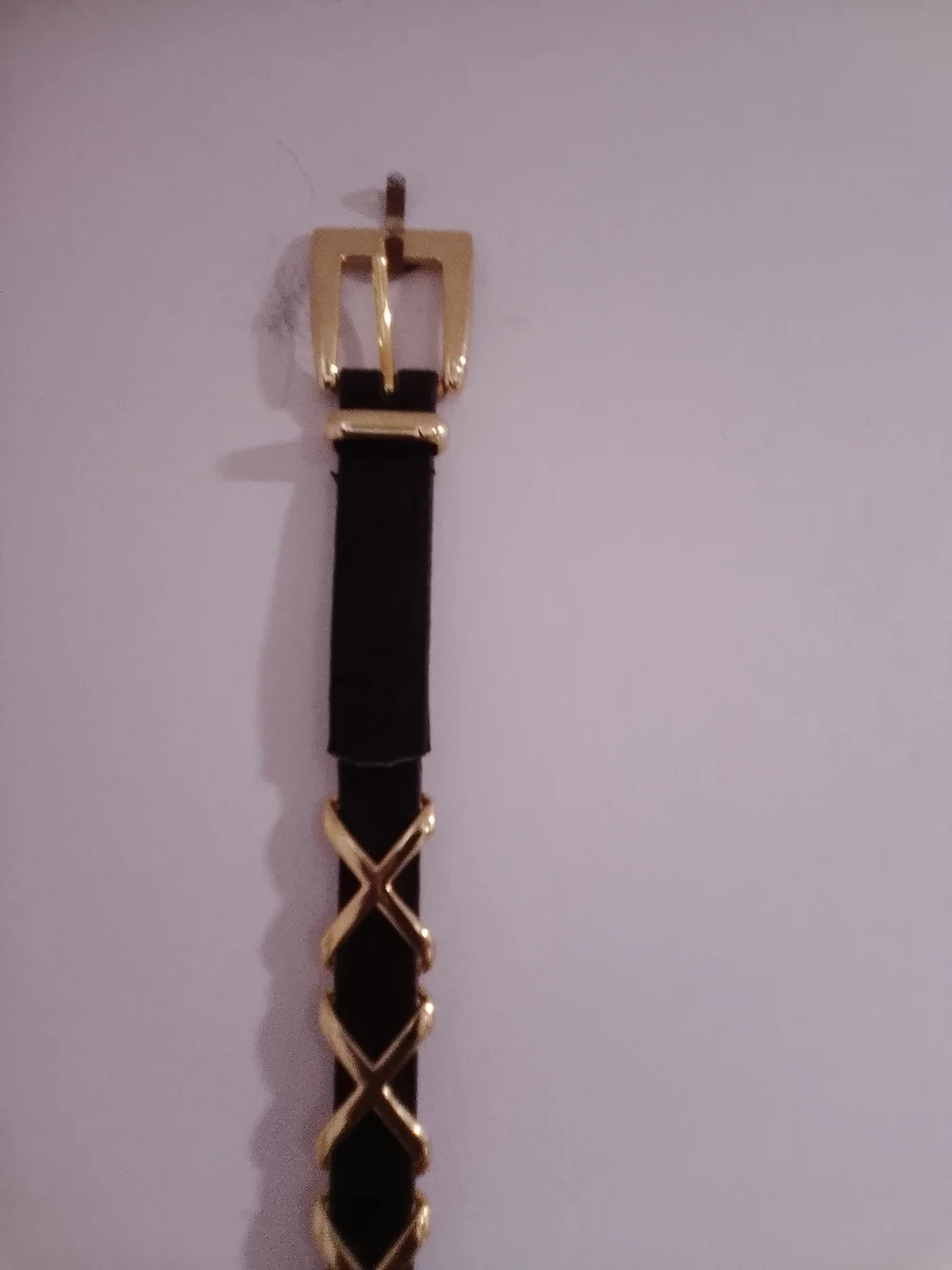 Vintage Women’s Brow Belt with Gold Accents